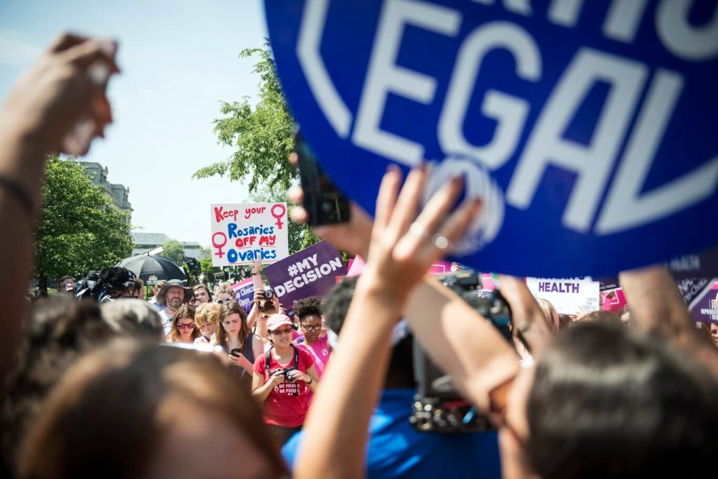 Stock image of a pro-choice rally in the U.S., used in the April 2019 Future Planning Initiative report, which Oxfam Canada contributed to.