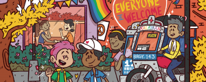 Cartoon graphic depicting different sexual identities.