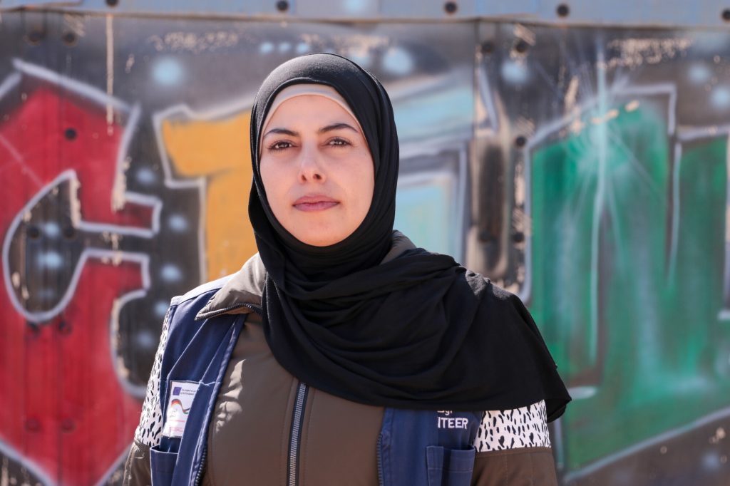 Female technical team leader in recycling project standing at Za