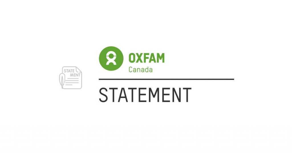 Oxfam Statement