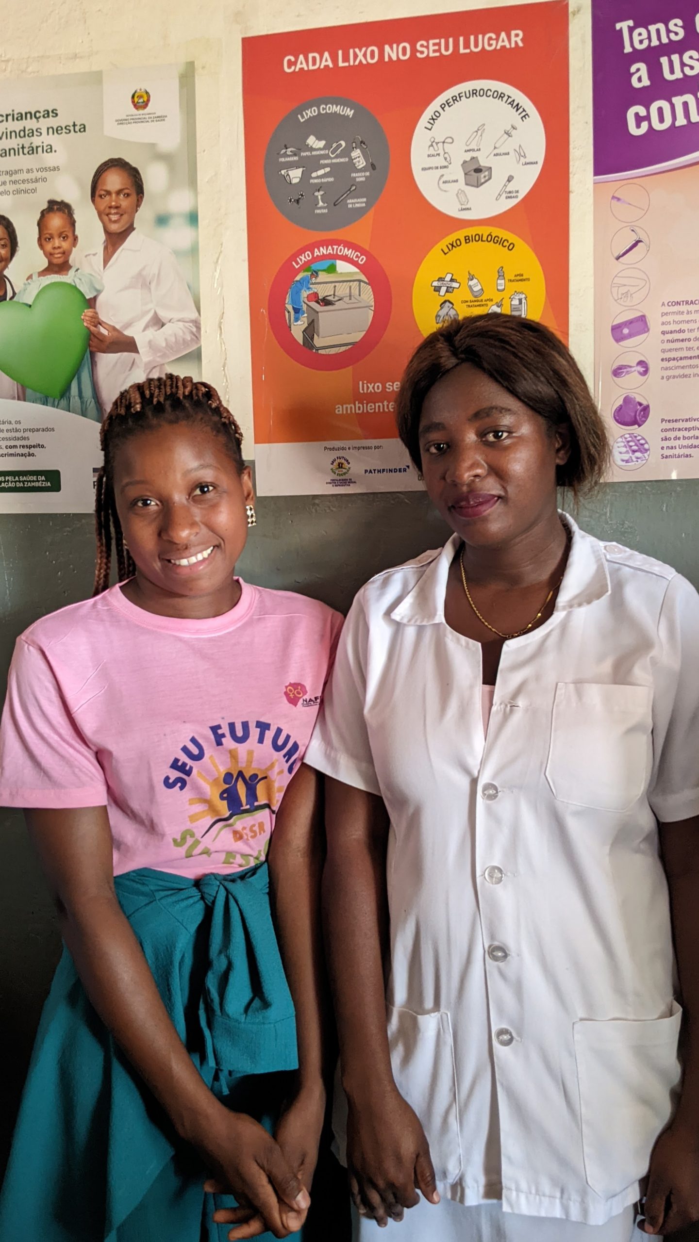 Luisa and Gina Luisa, a peer educator, and Gina, a nurse, respond to gender-based violence in their community. Photo: Alex Wilson/Oxfam