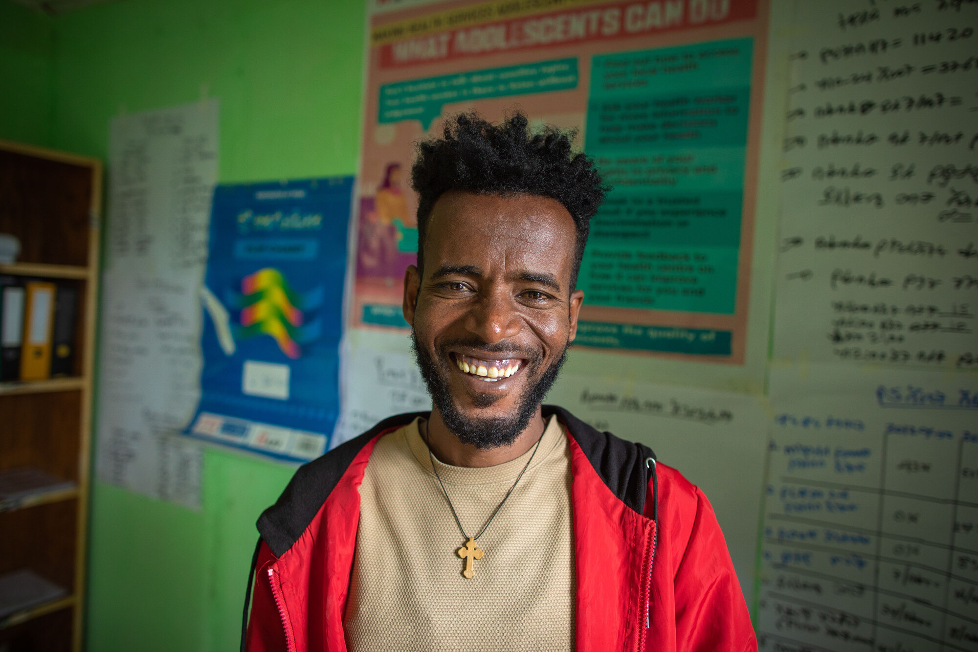 Aberaw Mamo at BirBir Health Clinic Aberaw Mamo, a nurse at the BirBir health clinic, finds hope in his work at the newly rebuilt sexual and reproductive health clinic. Photo: Petterik Wiggers/Oxfam