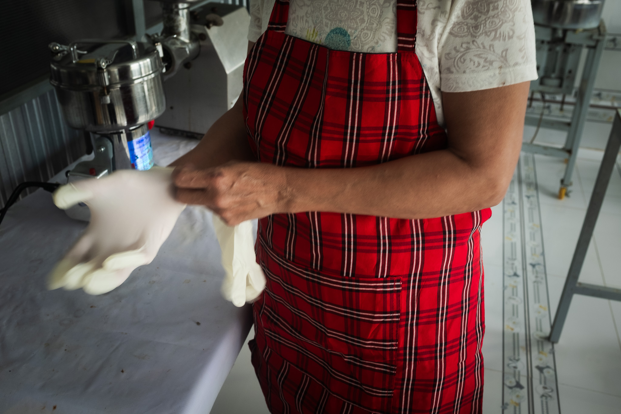 Protective gear was a crucial need for the cooperative. Photo: Caroline Leal/Oxfam