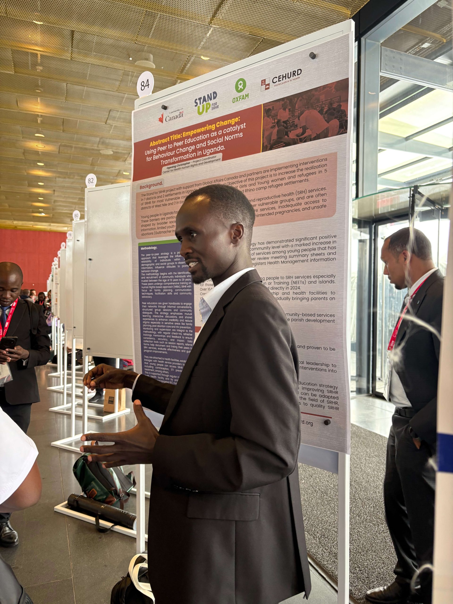 Christopher Ogwang presenting at ICFP.