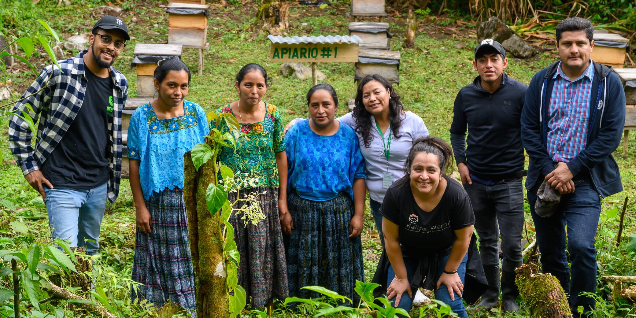 Oxfam, GAC and partners visiting the Flor Sepacay honey economic initiative. Photo: Oxfam
